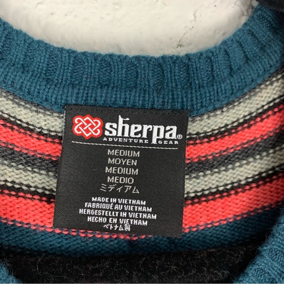 Sherpa Adventure Gear Merino Wool Paro Striped Fairisle Sweater Dress Medium - Picture 5 of 13